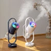 USB Car Humidifier, 200 ML Mini Portable Humidifiers Air Purifier with 7 Colors LED Night Light for Travel Home Baby Office Desk