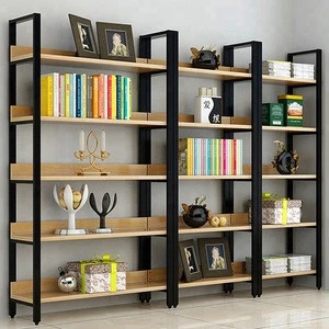 used contemporary wooden bookcase shelves for library furniture