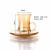 Import Vintage Little volume design glass mug cups with saucer for tea or coffee sets from China