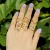 Import Vintage Natural Colors Crystal Druzy Amethyst Stone Gemstone Paving Adjustment Women Wedding Handmade Jewelry Initial Ring from China