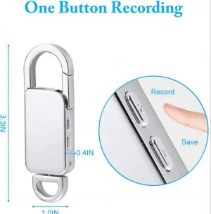 Voice Recorder Key chain Mini Dictaphone 8GB Professional Audio Recorder Small Digital Recording Device