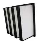 W Type V Shape Air Filter Bank Compact Filter for Clean Room or Ventilation System