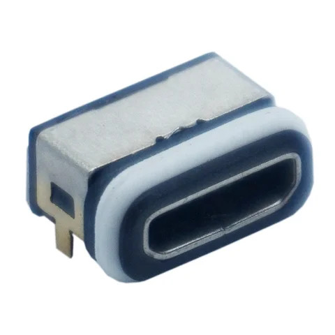 Waterproof Female 5 Pin DIP with waterproof ring USB Type C Connector