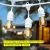 Import Waterproof Outdoor 48FT String Lights E26 E27 S14 G40 LED filament Bulb Christmas led garden lights from China