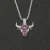 Import Waterproof Stainless Steel Cow Head Pendant 18K Gold Plated Iced Out Crystal Animal Jewelry For Men from China