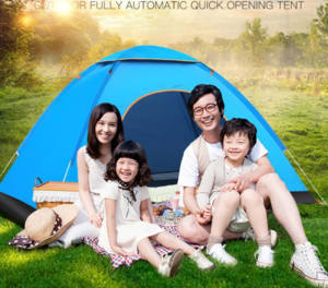 Waterproof Sun Shelter Pop Up Automatic 2-3 Persons Family Camping Tent