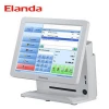 White color 15inch pos pc touch screen Android Pos Terminal Financial Dual screen all in one touch screen pos