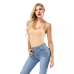 White Simple Women Bamboo Clothing Summer Camisole Tank Top Lady Plain Underwear Seamless Underwear Camisole Slim Fit Tank Top