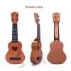 wholesale cheap fashion style simulation wood grain  kids play plastic Ukulele guitar toy for beginner made in china