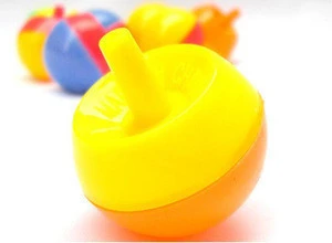 Wholesale cheap plastic spinning top flips upside down reverse rotate spinning tops for kids party favor funny magical top toy