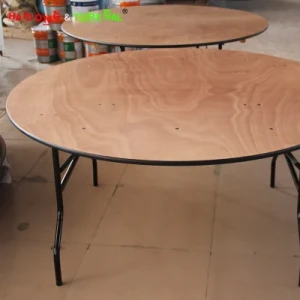 Wholesale Cheap Round Plywood Folding Outdoor Wedding Dining Table