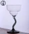 Import Wholesale  color leg drinking cocktail  borosilicate  red wine glass with red stem from China