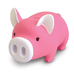 Wholesale Cute Pig Pvc Plastic Piggy Bank Money Box For Kids
