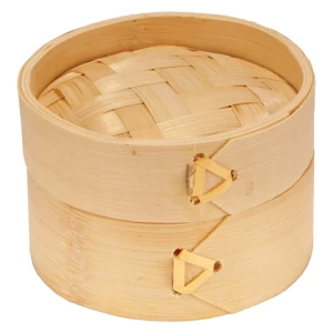 Wholesale Eco Friendly Mini Natural Bamboo Food Steamer for Rice, Vegetables, Meat, Fish, Dumplings and Dim Sum