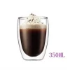Wholesale Elegant coffee cup 350ml High Borosilicate Double Wall Glass Cup