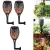 Import Wholesale Flame Flickering 96LED Solar Wall Lamp Outdoor Waterproof Torch Light Home Garden Decoration Fence Corridor Lamp from China