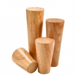 Wholesale From China Modern 10cm Nature Wood Dining Table Legs Furniture Accessories Bed Leg