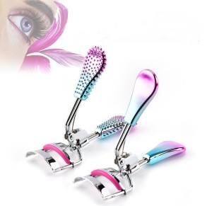 Wholesale Handle Eye Lash Curler 1Pc Shinning Eyelash Curling Lashes Tools With Pink Refill Pad  Cosmetic Makeup Eyelash Curler