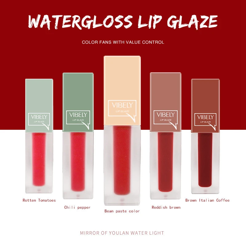 Wholesale High-value Waterproof Lip Glaze Moisturizing Color-developing Lip Gloss Liquid Lipstick