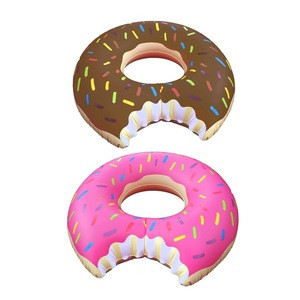 Wholesale inflatable environmental protection pvc adult children donut pool floating inflatable boat swimming ring