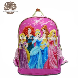 Wholesale Low Price Cartoon Princess Backpack School Bag for Children