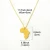 Import Wholesale Map of Africa Gold Plated Necklace Stainless Steel Necklace for Women from China