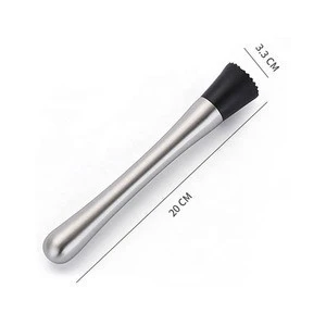 Wholesale price bar tool crushed ice stick stainless steel cocktail muddler