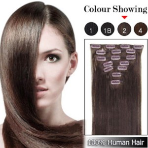 Wholesale Price Clip in Brazilian Virgin Hair Extensions 7pieces 16clips Full Head Set