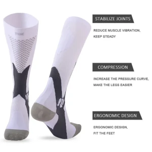 Wholesale Professional Outdoor Fitness Race Cycling Socks High-Crew Knitted Compression Socks for Bike Mountain Marathon