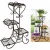 Import wholesale supply powder coated disassembly Black iron Metal Wire Wedding Flower Pot Stand from China