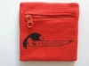 Wholesale Zipper Cotton Fabric Wrist Sweatband with Custom Logo Sport Wristband