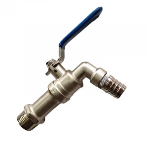 Widely Used High Quality Nickel Plating Brass Stop Water Tap Bibcock Valve