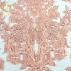 Width 140Cm Water Soluble Embroidery Textile Net Sequins Lace Embroidery Fabric For Party Dress