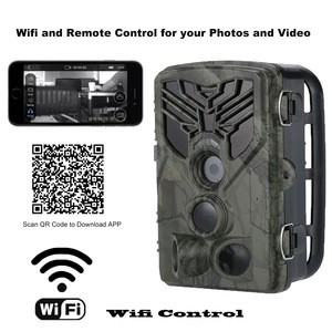 Wifi Trail Camera Remote Control Hunting Cameras 20MP 1080P Night Vision Wildlife APP Photo Traps Wireless Surveillance