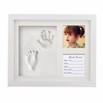 Wood crafts Footprint Handprint With Soft Clay baby handprint crafts