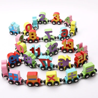 Wooden Magnetic Train Alphabet Letter Toy Train For Kids Early Educational Play