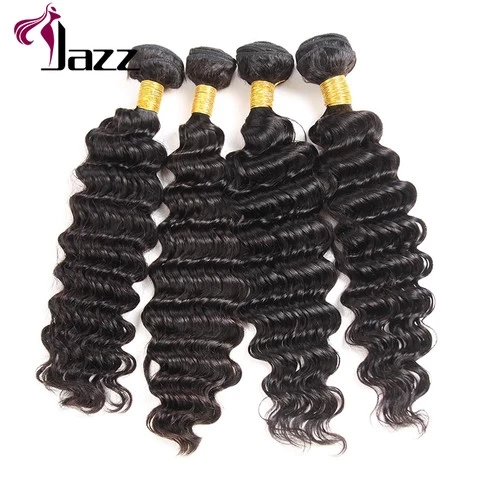 Xuchang Factory 100% Cuticle Aligned Brazilian Virgin Human Hair Extension 20 Inches Deep Wave Hair Bundles