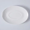 YAYU Nodic Fashionable private logo white glaze porcelain novelty gravy boat ceramic table mike sauce dispenser with saucer