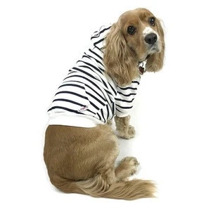 YLMhot sale Dog Hoodie pets T-shirt Apparel Dogs Fashion stripe hoodies