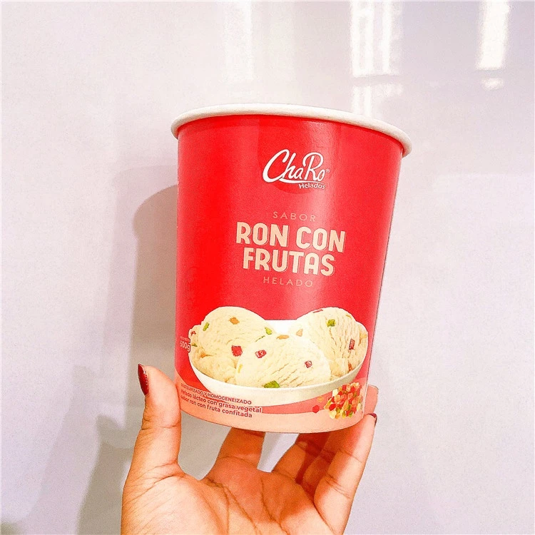 Youchuang disposable double pe coated ice cream frozen yogurt paper bowl 1 litre ice cream containers