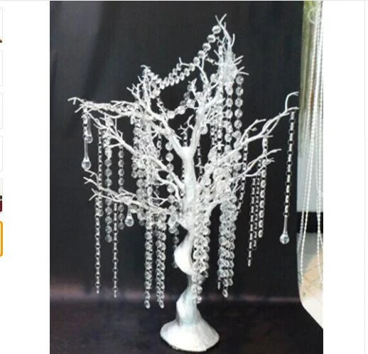 Z 592 Wedding artificial Manzanita tree  White Centerpiece  +20 crystal Chains  table decoration