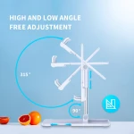 ZHIKE Adjustable Handfree Cell Tablet Folding Mobile Phone Support Mount Mobile Desk Stand Holder