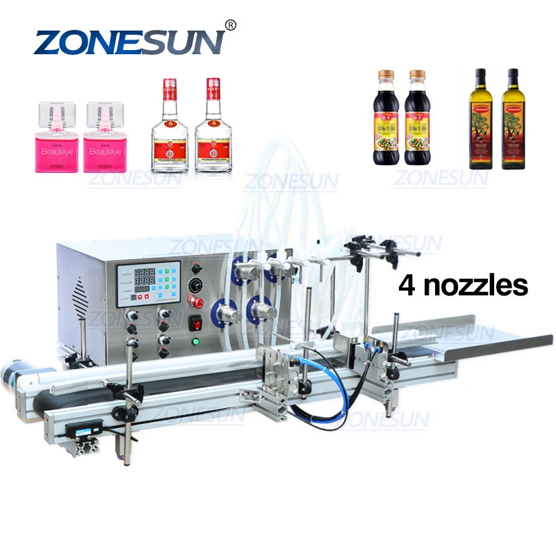 ZONESUN Magnetic Pump Automatic Alcohol Hand Sanitizer Gel Dispenser Sprays Liquid Soap Bottle Filling Machine