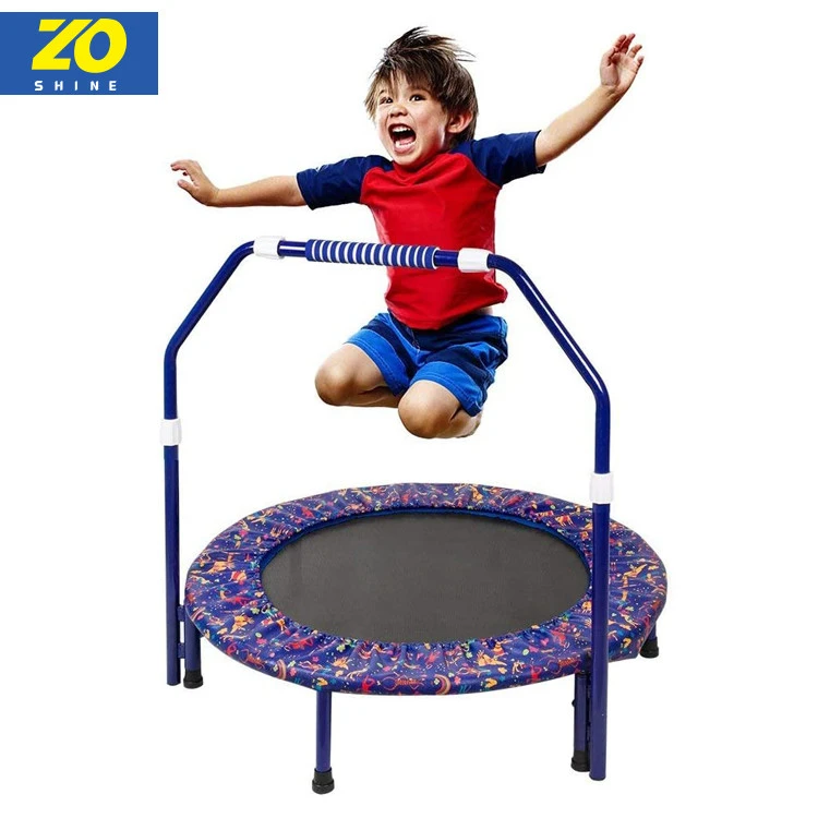 Zoshine Latest Design Safety Round Foldable  Mini Family  Fitness Trampoline Outdoor Kids