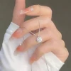 Square Cut Cubic Zirconia Pendant Necklace Box Chain Choker Necklace For Women Daily Wedding Jewelry