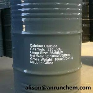 100 Kg Drum Calcium Carbide 50-80mm China Calcium Carbide Calcium Carbide for Export