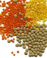 Green and Red Lentils, Grade AA - Premium Quality.