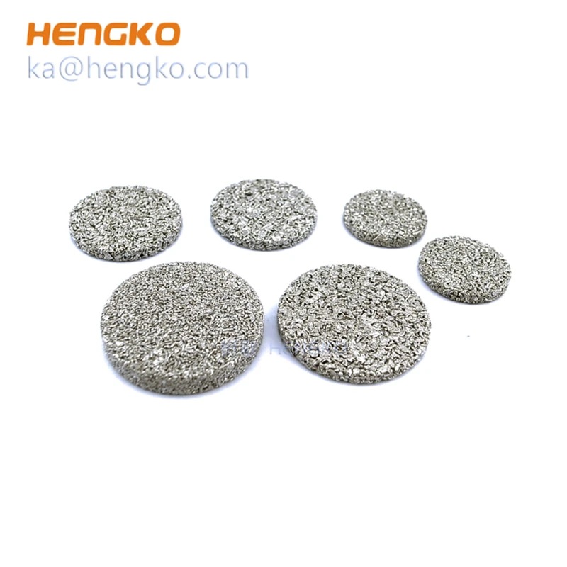 0.2 5 7 40 50 70 90 microns sintered porosity stainless steel SS 316L filter disc custom by HENGKO Factory