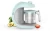 Import Kiddale 3-in-1 Mechanical Baby Food Processor -Blue (Suitable only for US , Canada Power Rating and Plug) from India