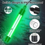 QuYie Ac/Dc12-24V 13W High Brightness Green Led Underwater Attract Fishing Light